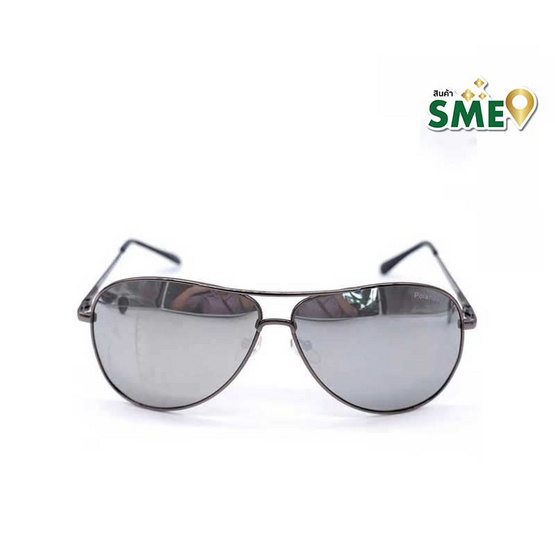 Leon แว่นกันแดด Polarized รุ่น SME+MPJ23R ลีออง กรอบสีปืน เลนส์สีเงิน