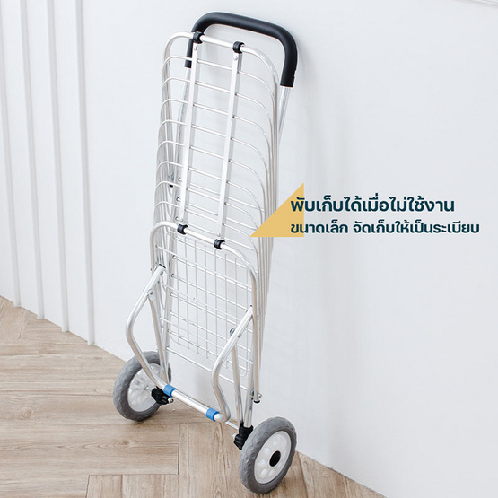 TS Modern Living รถตะกร้าเข็นของ 2 ล้อ พับเก็บได้ รุ่น Trolley0001