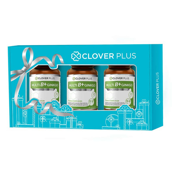 Clover Plus Gift set มัลติบี พลัส จิงโกะ 30 แคปซูล 3 ขวด