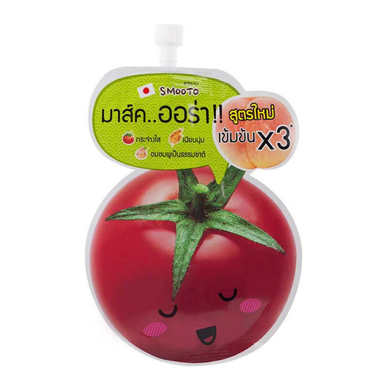 Smooto สลีปปิ้งมาส์ค Tomato Gluta Aura Plus Sleeping Mask 10 กรัม (แพ็ก 6 ชิ้น)