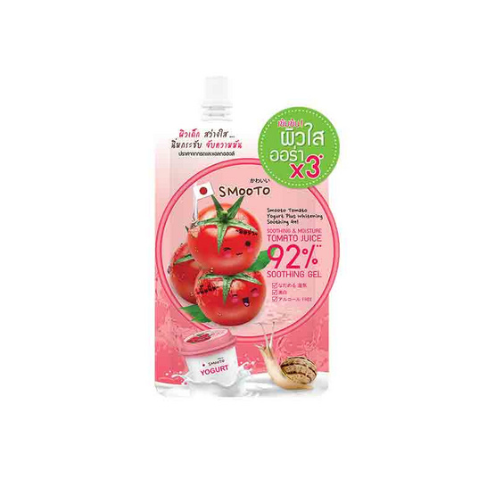 Smooto Tomato Yogurt Plus Whitening Soothing Gel 50 g (แพ็ก 6 ชิ้น)