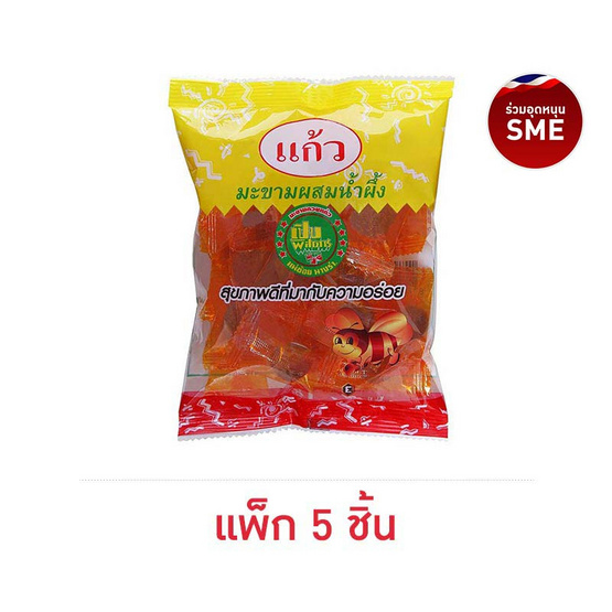 แก้ว มะขามกวนผสมน้ำผึ้ง 70 กรัม (แพ็ก 5 ชิ้น) แก้ว มะขามกวนผสมน้ำผึ้ง 70 กรัม (แพ็ก 5 ชิ้น)