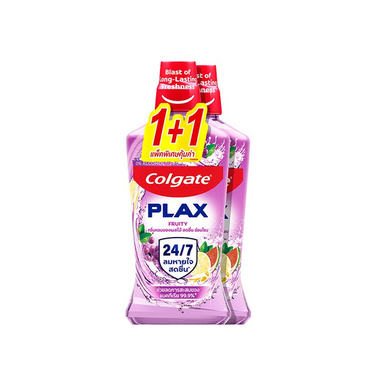 คอลเกต น้ำยาบ้วนปาก ฟรุตตี้ 750 มล. (แพ็กพิเศษ 1+1)