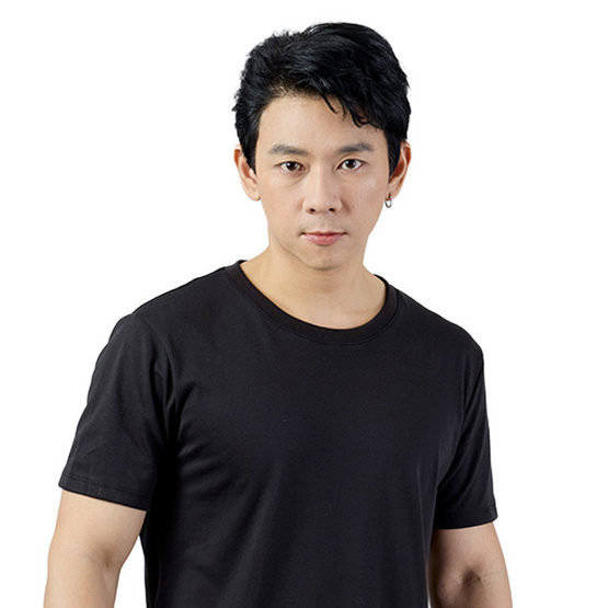 M2S Lifestyle เสื้อยืดคอกลมชาย ดำ นิวแพค