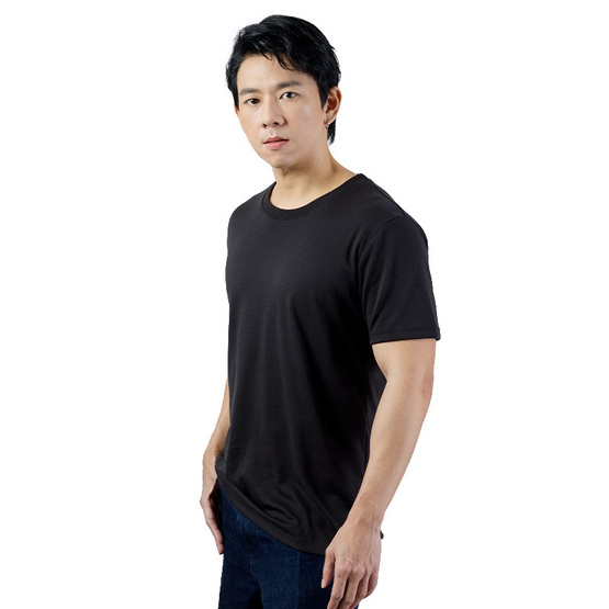 M2S Lifestyle เสื้อยืดคอกลมชาย ดำ นิวแพค