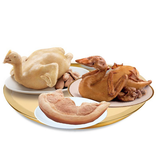 ชุดไหว้ซาแซ (ไก่ เป็ด สะโพกหมูต้ม)