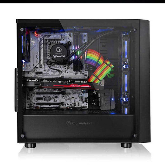 Thermaltake เคสคอมพิวเตอร์ Versa J21 Tempered Glass Edition