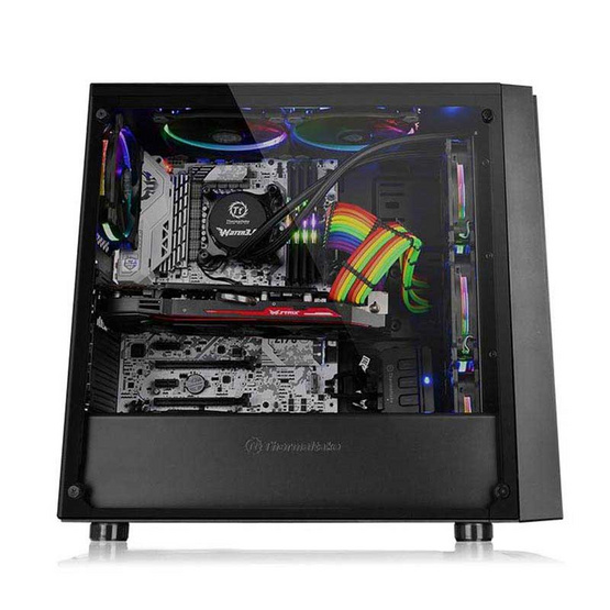 Thermaltake เคสคอมพิวเตอร์ Versa J21 Tempered Glass Edition