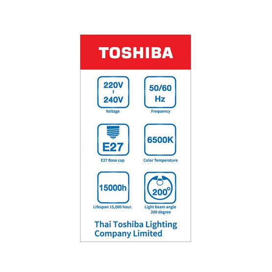 Toshiba หลอดไฟ LED A-Bulb 8W DL แพ็กคู่