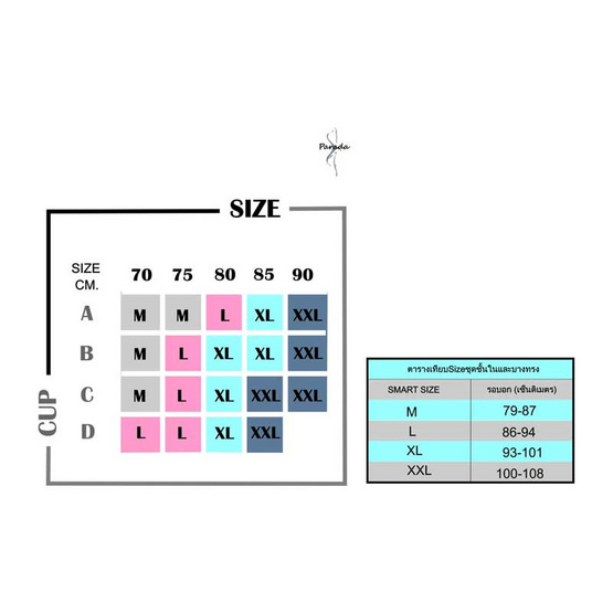 Parada ยกทรงฟองน้ำโมลดันทรงไร้โครง รุ่น SV1Y05