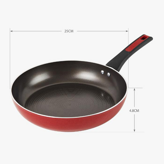 Meyer FORGE.RED OPEN FRYPAN ขนาด 25 ซม. กระทะทรงตื้น (22022-T)