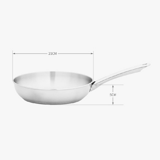 Meyer BELLA CLASSICO กระทะทอดสแตนเลสทรงแบน ขนาด 20 ซม. SKILLET (73290-T)