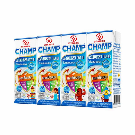 ไวตามิ้ลค์ แชมป์ นมถั่วเหลือง รสจืด 180 มล. (ยกลัง 48 กล่อง)