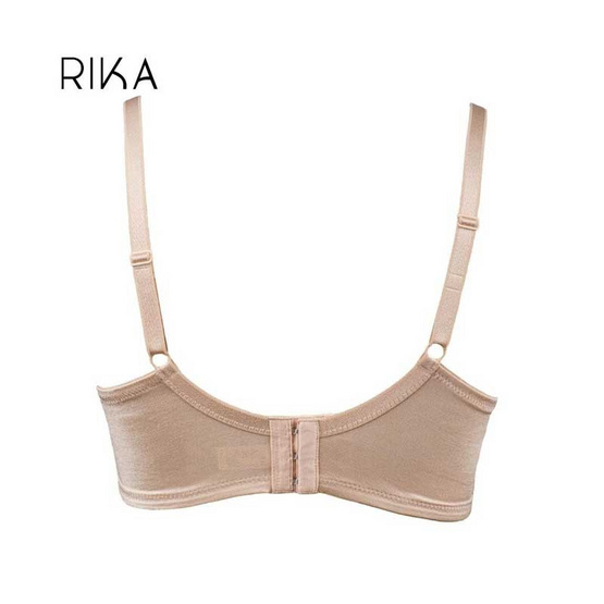 RIKA บรา Full cup เต็มทรง ฟองปั้ม Mold บางไม่ดันทรง มีโครงลวด FV1010 สีเนื้อ