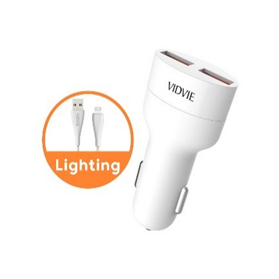 Vidvie หัวชาร์จในรถพร้อมสาย Lightning รุ่น CC509i