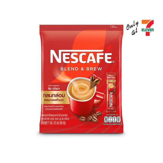 เนสกาแฟ 3in1 เบลนด์แอนด์บรู ริช อโรมา 340 กรัม (17 กรัม x 20 ซอง) เนสกาแฟ 3in1 เบลนด์แอนด์บรู ริช อโรมา 340 กรัม (17 กรัม x 20 ซอง)
