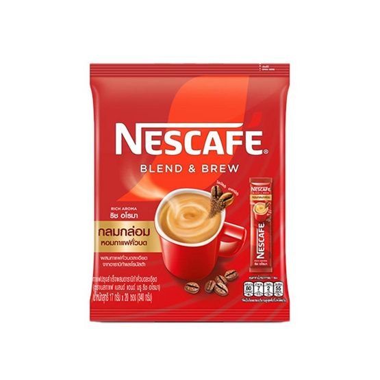 เนสกาแฟ 3in1 เบลนด์แอนด์บรู ริช อโรมา 340 กรัม (17 กรัม x 20 ซอง) เนสกาแฟ 3in1 เบลนด์แอนด์บรู ริช อโรมา 340 กรัม (17 กรัม x 20 ซอง)