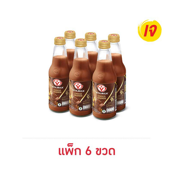 ไวตามิ้ลค์ ทูโก นมถั่วเหลือง รสช็อกโก แกรนเด 300 มล. (แพ็ก 6 ขวด)