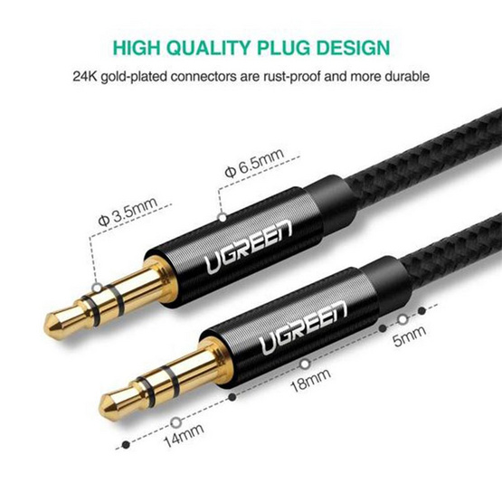 Ugreen 50361 3.5mm Male to Male Audio Cable