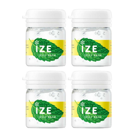 IZE JELLI BALM เจลสูดดมไอซ์ เจลลิบาล์ม 7กรัม (แพ็ก 4 กระปุก)