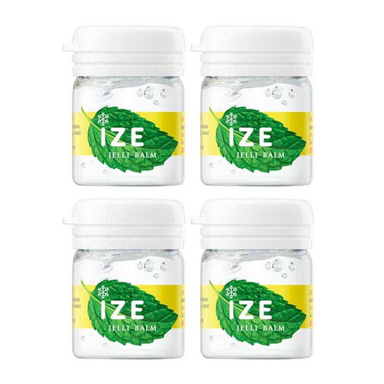 IZE JELLI BALM เจลสูดดมไอซ์ เจลลิบาล์ม 7กรัม (แพ็ก 4 กระปุก)