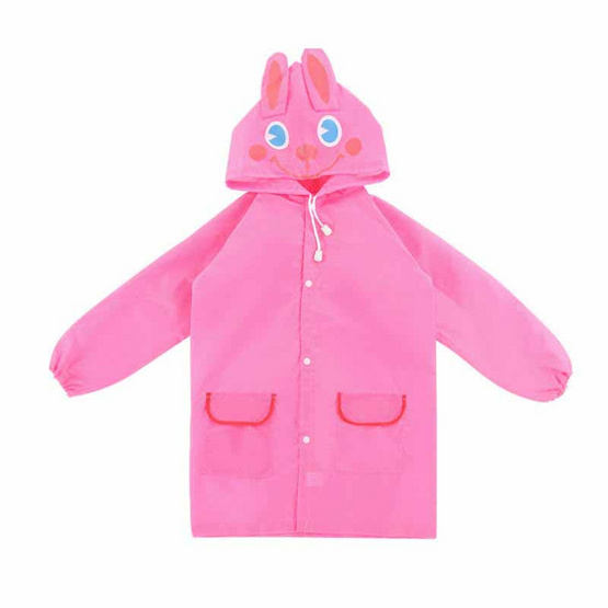 Rain Coat ชุดกันฝนเด็ก ลายการ์ตูน Pink Rabbit