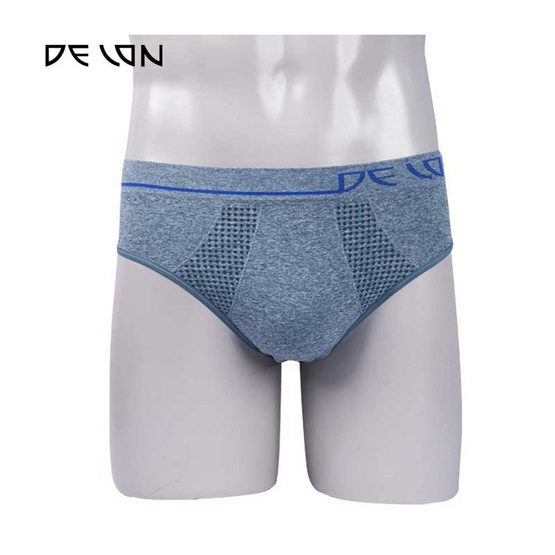 DELON กางเกงชั้นในชาย ซีมเลส ไร้ตะเข็บ ผ้าท๊อปดาย AU53040 สีน้ำเงิน DELON กางเกงชั้นในชาย ซีมเลส ไร้ตะเข็บ ผ้าท๊อปดาย AU53040 สีน้ำเงิน