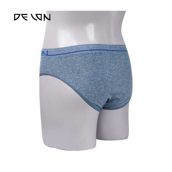 DELON กางเกงชั้นในชาย ซีมเลส ไร้ตะเข็บ ผ้าท๊อปดาย AU53040 สีน้ำเงิน DELON กางเกงชั้นในชาย ซีมเลส ไร้ตะเข็บ ผ้าท๊อปดาย AU53040 สีน้ำเงิน