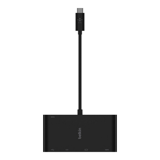 Belkin อุปกรณ์แปลงสัญญาณ (AVC004btBK) USB-C Multimedia + Charge Adapter (100W)