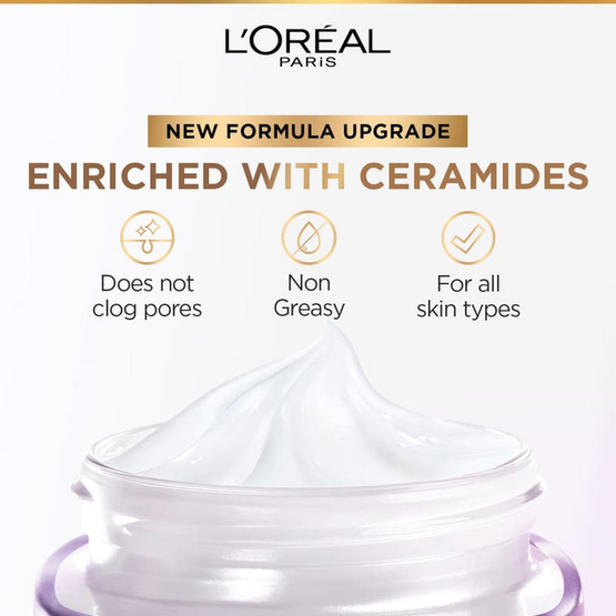 ลอรีอัล ปารีส รีไวทัลลิฟท์ ไฮยาลูรอน ไลน์ ฟิลลิ่ง วอเตอร์ ครีม 50 มล.