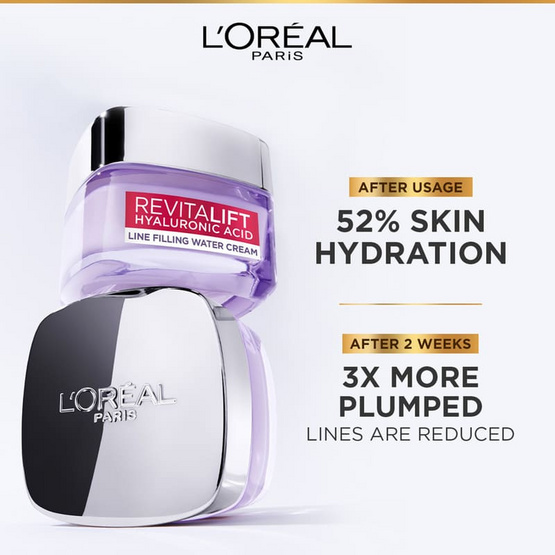 ลอรีอัล ปารีส รีไวทัลลิฟท์ ไฮยาลูรอน ไลน์ ฟิลลิ่ง วอเตอร์ ครีม 50 มล.