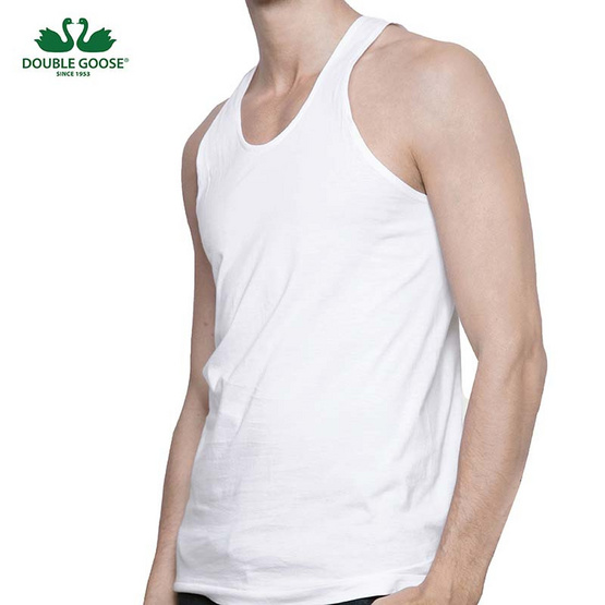 ห่านคู่ เสื้อกล้าม รุ่น Relax Fit ไร้ตะเข็บข้าง แพ็ก 1 ตัว สีขาว เบอร์ M/38