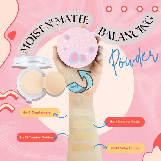 Nario Llarias MOIST N' MATTE BALANCING POWDER (Refill Blister) 10 g.