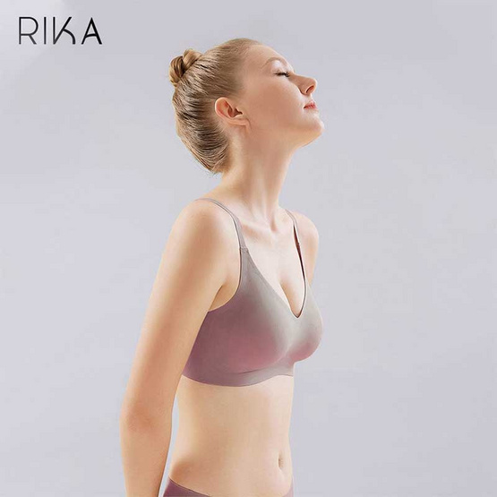 RIKA Seamless Bra ฟองยางพารา 3D ไม่มีโครง แบบตะขอหลัง AA1012