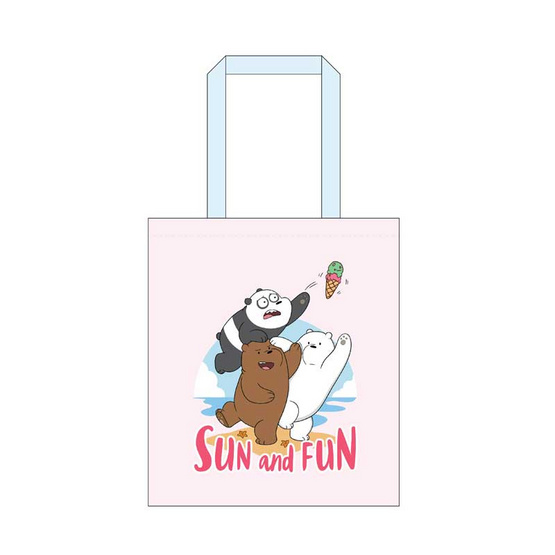 VS กระเป๋า Shopping Bag We Bare Bear ชมพู