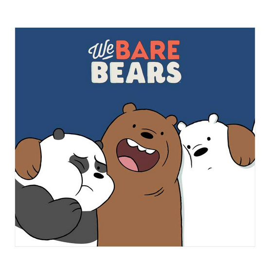 VS ผ้าพันคอ We Bare Bears น้ำเงิน