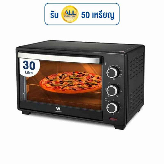 Worldtech เตาอบไฟฟ้า ขนาด 30 ลิตร รุ่น WT-OV30L_BLK Worldtech เตาอบไฟฟ้า ขนาด 30 ลิตร รุ่น WT-OV30L_BLK