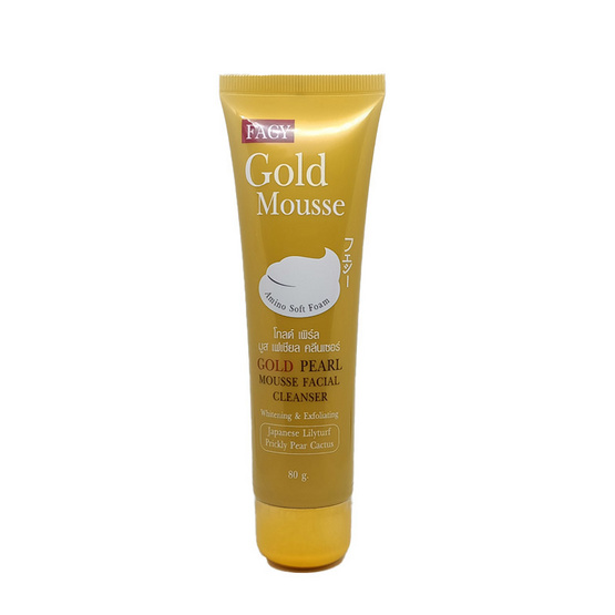 Facy ผลิตภัณฑ์ล้างหน้า Gold Mousse  Facial Cleanser 80 กรัม