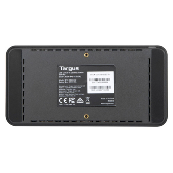 Targus อุปกรณ์ขยายช่องสัญญาณ Universal USB-C DV4K Docking Station with 65W Power Delivery