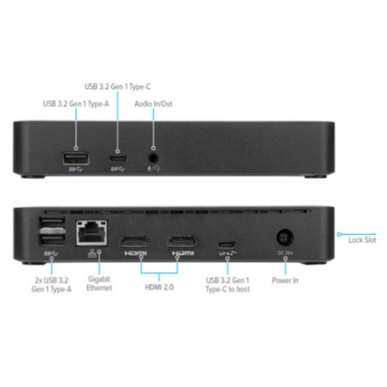 Targus อุปกรณ์ขยายช่องสัญญาณ Universal USB-C DV4K Docking Station with 65W Power Delivery