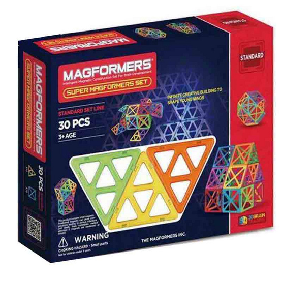 Magformers ของเล่นตัวต่อแม่เหล็ก ชุดพื้นฐานขนาดใหญ่
(เซ็ต 30 ชิ้น)