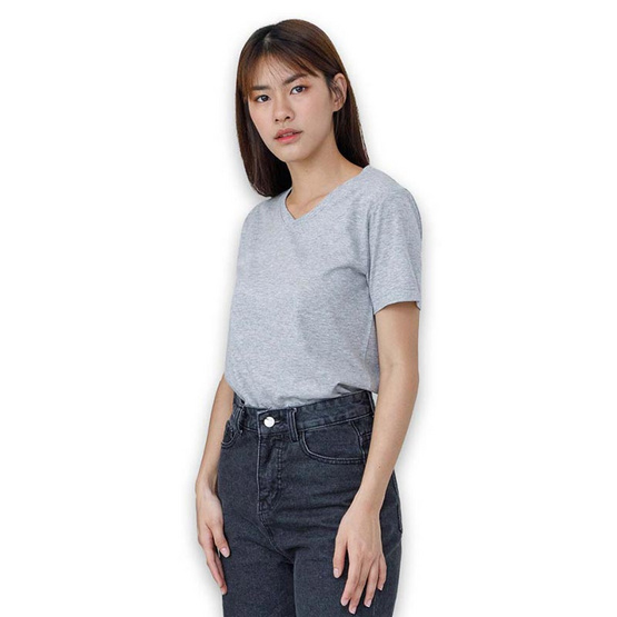 Expo เสื้อยืดคอวีแขนสั้น