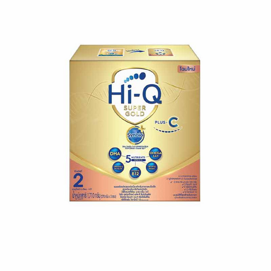 นมผงไฮคิว ซูเปอร์โกลด์พลัส ซี-ซินไบโอโพรเทก สูตร2_1,710 กรัม