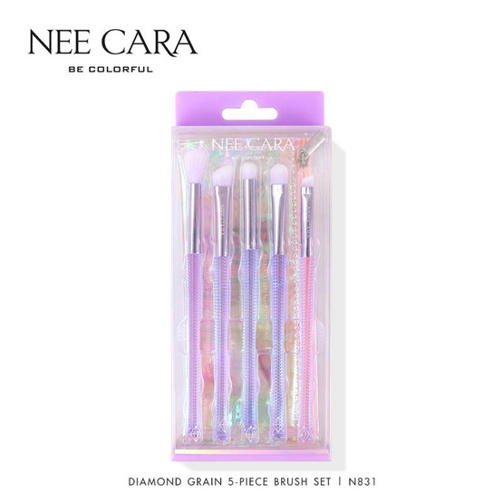 NEE CARA ชุดแปรงแต่งหน้า SET EYES BRUSH 5 PIECE N831 (6ชิ้น/ชุด)