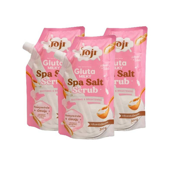 JOJI ซีเคร็ท ยัง กลูต้า มิลค์กี้ สปาซอลล์ สครับ 350 กรัม (แพ็ก 3 ชิ้น)