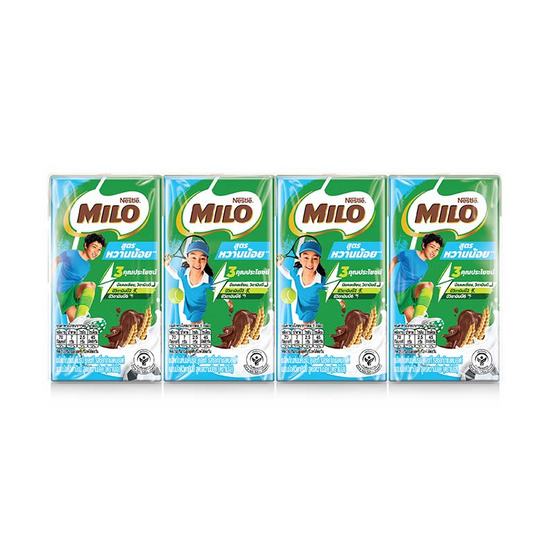 ไมโล นมยูเอชที สูตรน้ำตาลน้อย 110 มล. (ยกลัง 48 กล่อง)