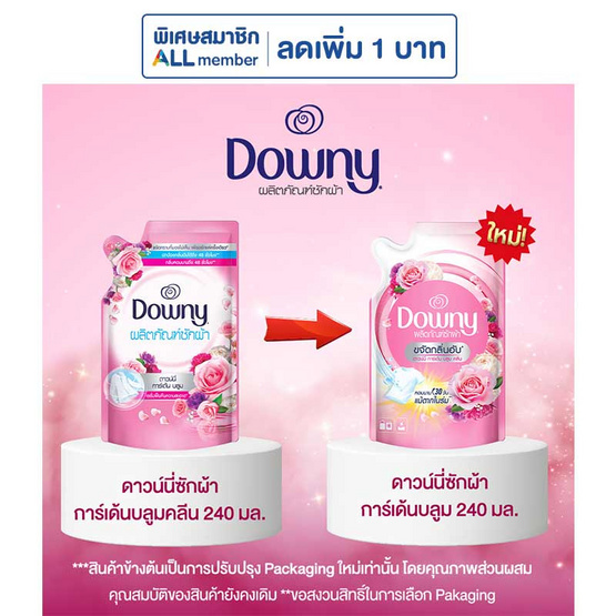 ดาวน์นี่ น้ำยาซักผ้าการ์เด้นบลูม 240 มล.