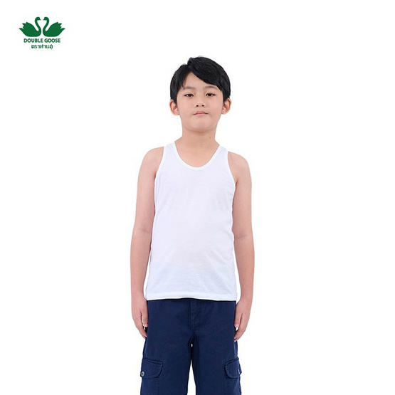 ห่านคู่ เสื้อกล้าม เด็กชาย สีขาว Junior Collection ห่านคู่ เสื้อกล้าม เด็กชาย สีขาว Junior Collection