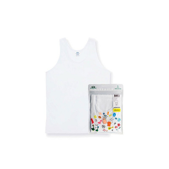 ห่านคู่ เสื้อกล้าม เด็กชาย สีขาว Junior Collection ห่านคู่ เสื้อกล้าม เด็กชาย สีขาว Junior Collection
