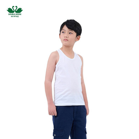 ห่านคู่ เสื้อกล้าม เด็กชาย สีขาว Junior Collection ห่านคู่ เสื้อกล้าม เด็กชาย สีขาว Junior Collection